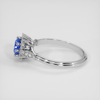 1.07 Ct. Blue Sapphire Ring, Silver 4