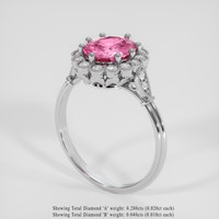 1.45 Ct. Pink Spinel Ring, 10K White Gold 2
