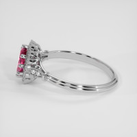 1.11 Ct. Pink Tourmaline Ring, 10K White Gold 4