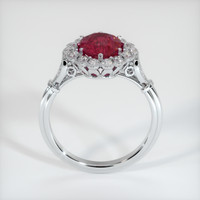 2.55 Ct. Pinkish Red Ruby Ring, 10K White Gold 3