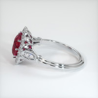 2.55 Ct. Pinkish Red Ruby Ring, 10K White Gold 4