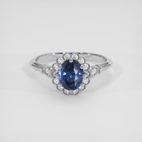 1.52 Ct. Blue Sapphire Ring, 10K White Gold 1
