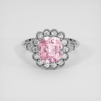 2.55 Ct. Pink Sapphire Ring, 10K White Gold 1