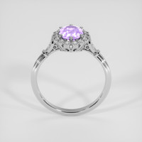 1.10 Ct. Pinkish Purple Sapphire Ring, 10K White Gold 3