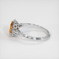 1.09 Ct. Orangish Brown Sapphire Ring, 10K White Gold 4