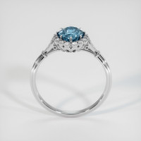 1.08 Ct. Greyish Blue Sapphire Ring, 10K White Gold 3
