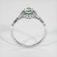 0.79 Ct. Greenish Blue Sapphire Ring, 10K White Gold 3