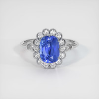 3.02 Ct. Sapphire Ring, 14K White Gold 1