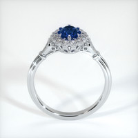 0.98 Ct. Blue Sapphire Ring, 14K White Gold 3