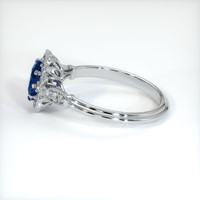 0.98 Ct. Blue Sapphire Ring, 14K White Gold 4