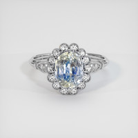 2.25 Ct. Bi Color Sapphire Ring, 14K White Gold 1