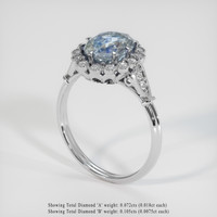 2.25 Ct. Bi Color Sapphire Ring, 14K White Gold 2