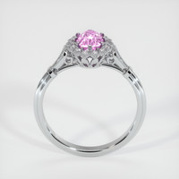 1.09 Ct. Pink Sapphire Ring, 14K White Gold 3