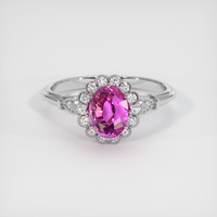2.02 Ct. Pink Sapphire Ring, 14K White Gold 1
