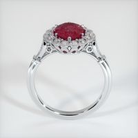 2.55 Ct. Pinkish Red Ruby Ring, 14K White Gold 3