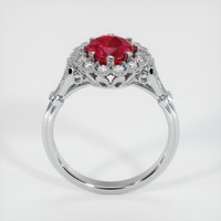 2.00 Ct. Pinkish Red Ruby Ring, 14K White Gold 3