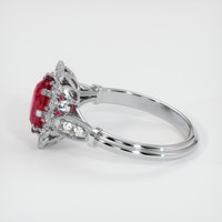 2.00 Ct. Pinkish Red Ruby Ring, 14K White Gold 4