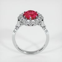 3.17 Ct. Ruby Ring, 14K White Gold 3