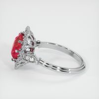 3.17 Ct. Ruby Ring, 14K White Gold 4