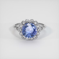 2.58 Ct. Sapphire Ring, 14K White Gold 1