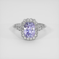 2.76 Ct. Purple Sapphire Ring, 14K White Gold 1