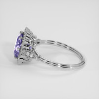 2.76 Ct. Purple Sapphire Ring, 14K White Gold 4