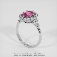1.98 Ct. Purplish Pink Sapphire Ring, 14K White Gold 2