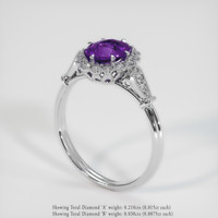 1.13 Ct. Bi Color Sapphire Ring, 14K White Gold 3