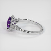 1.13 Ct. Bi Color Sapphire Ring, 14K White Gold 4