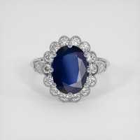 3.25 Ct. Blue Sapphire Ring, 14K White Gold 1