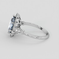 2.09 Ct. Blue Sapphire Ring, 14K White Gold 4