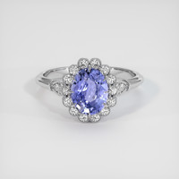 2.57 Ct. Violet Sapphire Ring, 14K White Gold 1
