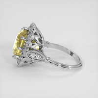 11.16 Ct. Yellow Sapphire Ring, 14K White Gold 4