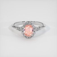 1.18 Ct. Sapphire Ring, 14K White Gold 1