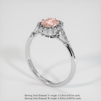1.18 Ct. Sapphire Ring, 14K White Gold 2