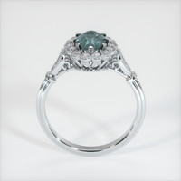 0.98 Ct. Bluish Green Sapphire Ring, 14K White Gold 3