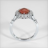 2.58 Ct. Orangish Brown Sapphire Ring, 14K White Gold 3