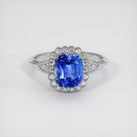 2.78 Ct. Sapphire Ring, 18K White Gold 1