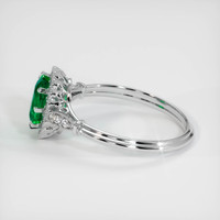 0.66 Ct. Emerald Ring, 18K White Gold 4