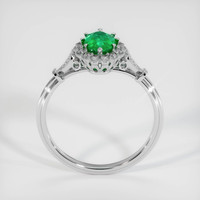 0.67 Ct. Emerald Ring, 18K White Gold 3