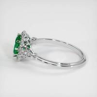 0.67 Ct. Emerald Ring, 18K White Gold 4
