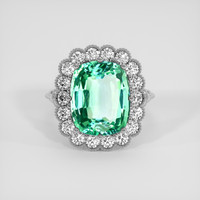 6.14 Ct. Emerald Ring, 18K White Gold 1