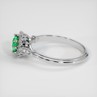0.59 Ct. Emerald Ring, 18K White Gold 4