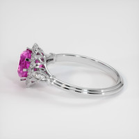 2.02 Ct. Pink Sapphire Ring, 18K White Gold 4