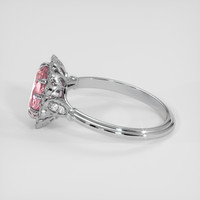 1.54 Ct. Padparadscha Sapphire Ring, 18K White Gold 4