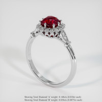 2.06 Ct. Ruby Ring, 18K White Gold 2