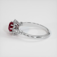 2.06 Ct. Ruby Ring, 18K White Gold 4