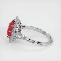 3.17 Ct. Ruby Ring, 18K White Gold 4