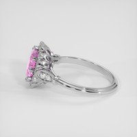 1.82 Ct. Pink Sapphire Ring, 18K White Gold 4