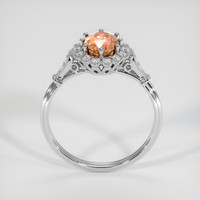 1.85 Ct. Padparadscha Sapphire Ring, 18K White Gold 3